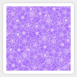 Flower pattern (lavender) Sticker